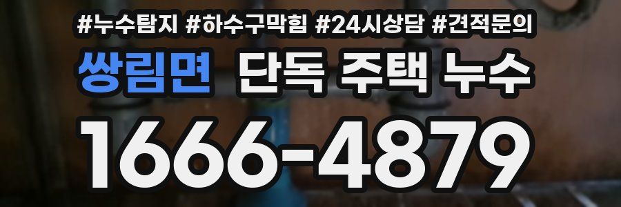 쌍림면 단독 주택 누수