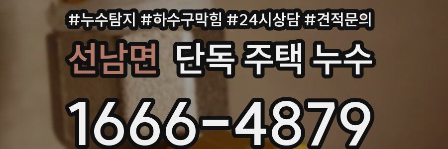 선남면 단독 주택 누수