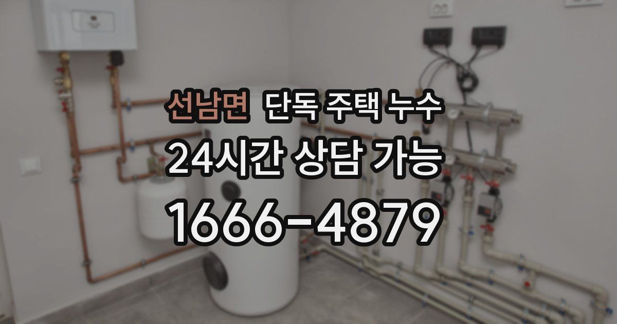 선남면 단독 주택 누수