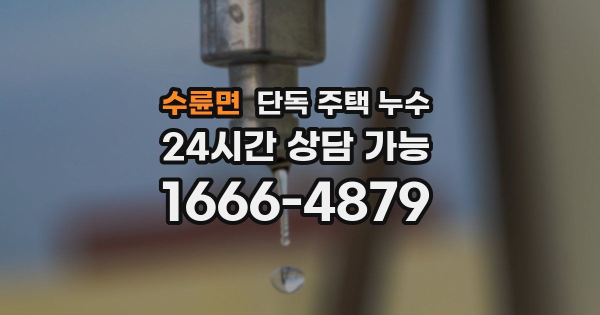 수륜면 단독 주택 누수