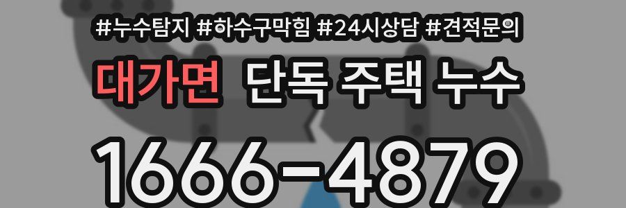 대가면 단독 주택 누수