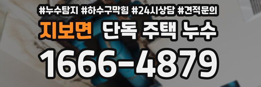 지보면 단독 주택 누수