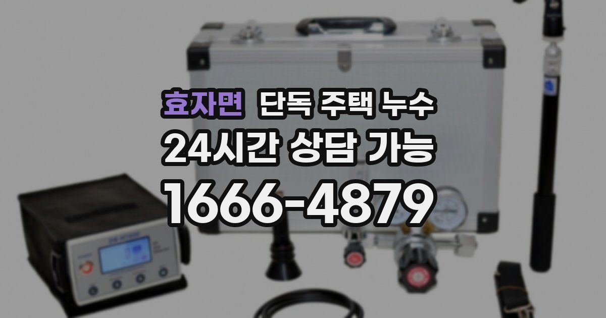 효자면 단독 주택 누수