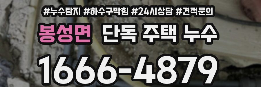 봉성면 단독 주택 누수