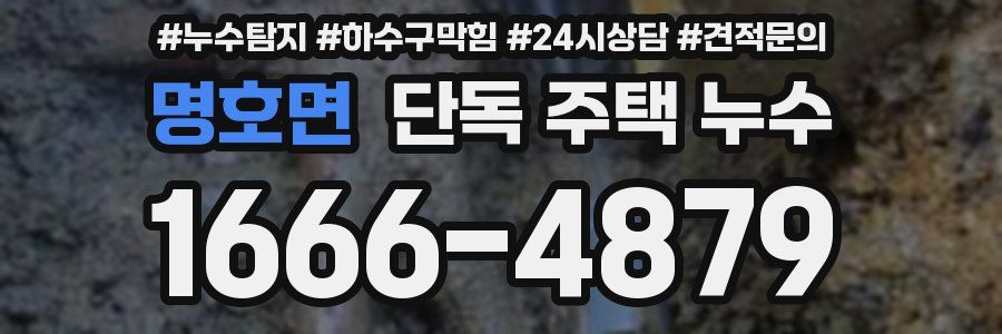 명호면 단독 주택 누수