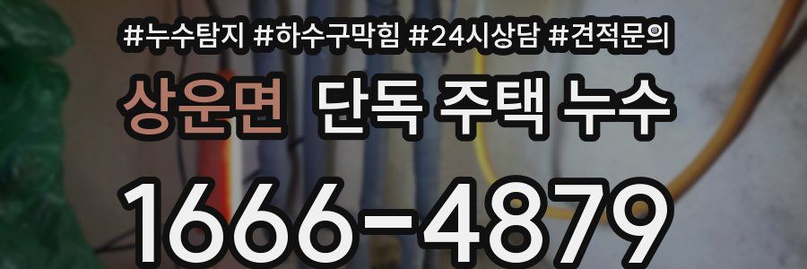 상운면 단독 주택 누수