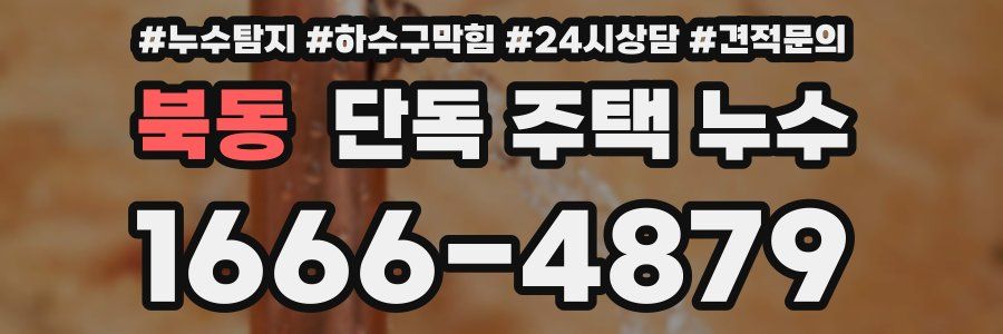 북동 단독 주택 누수