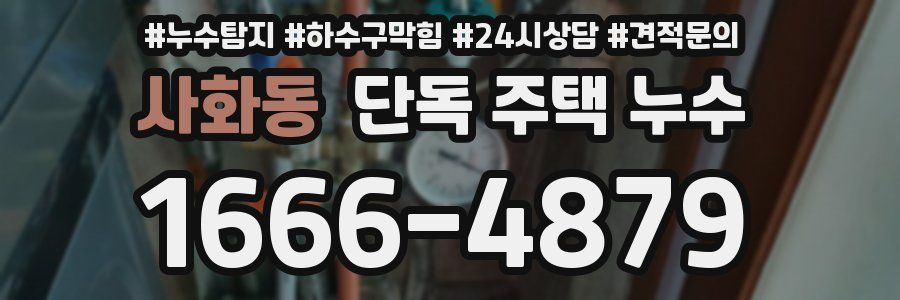 사화동 단독 주택 누수