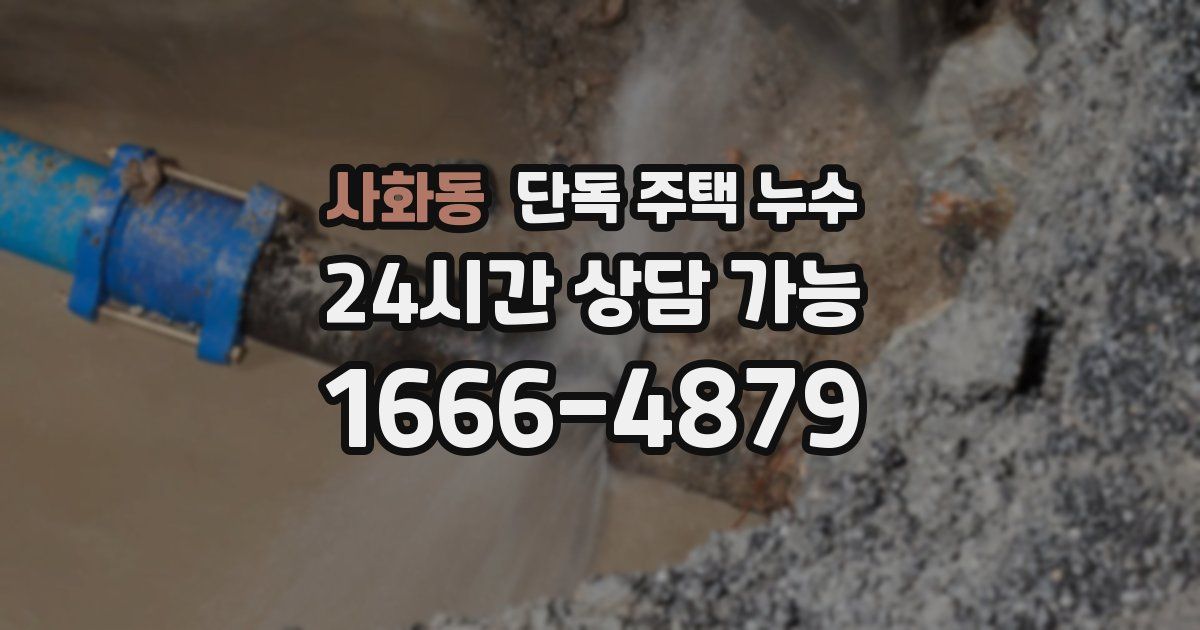 사화동 단독 주택 누수