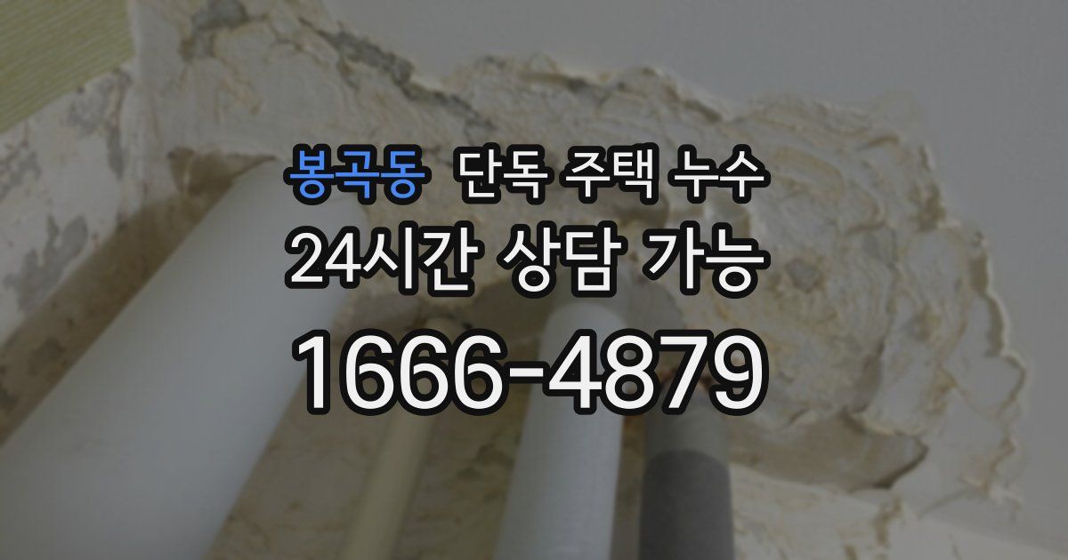 봉곡동 단독 주택 누수