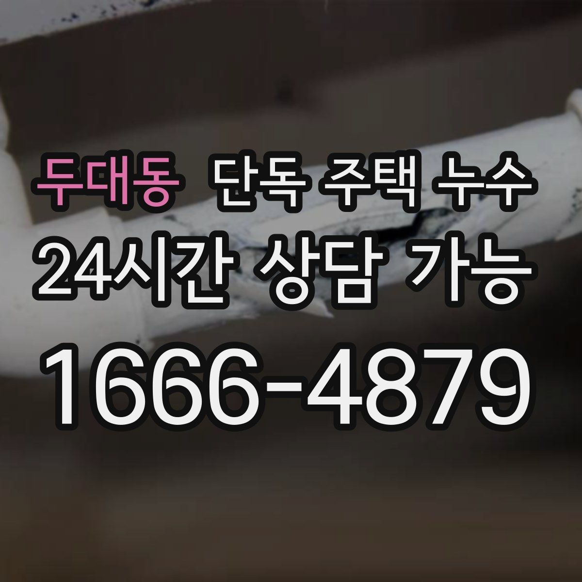 두대동 단독 주택 누수 배수 불량으로 기초부가 젖는 경우