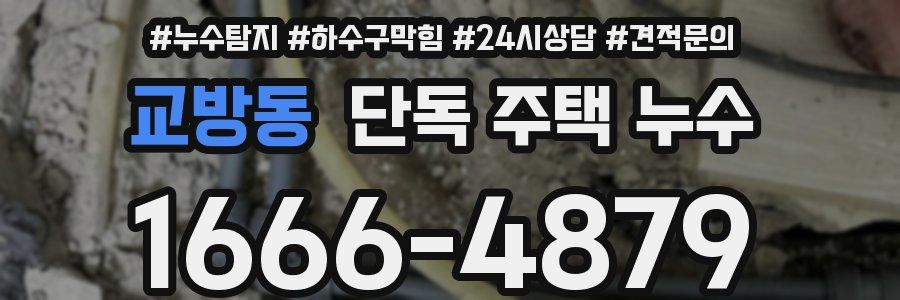 교방동 단독 주택 누수