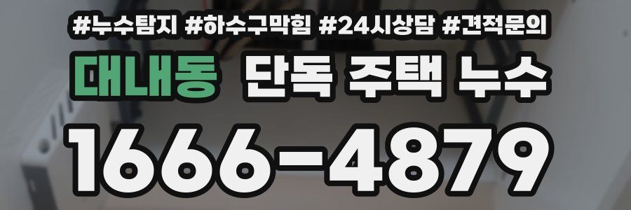 대내동 단독 주택 누수