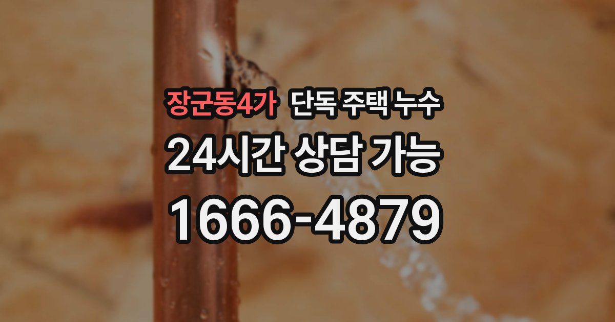 장군동4가 단독 주택 누수