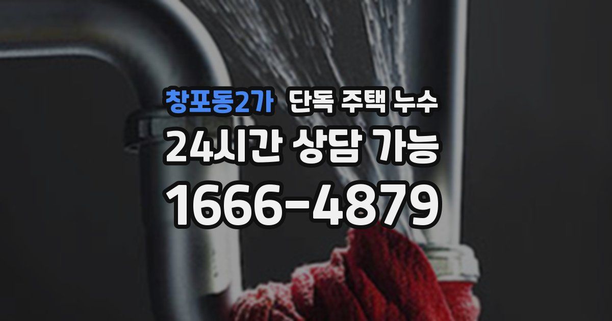 창포동2가 단독 주택 누수