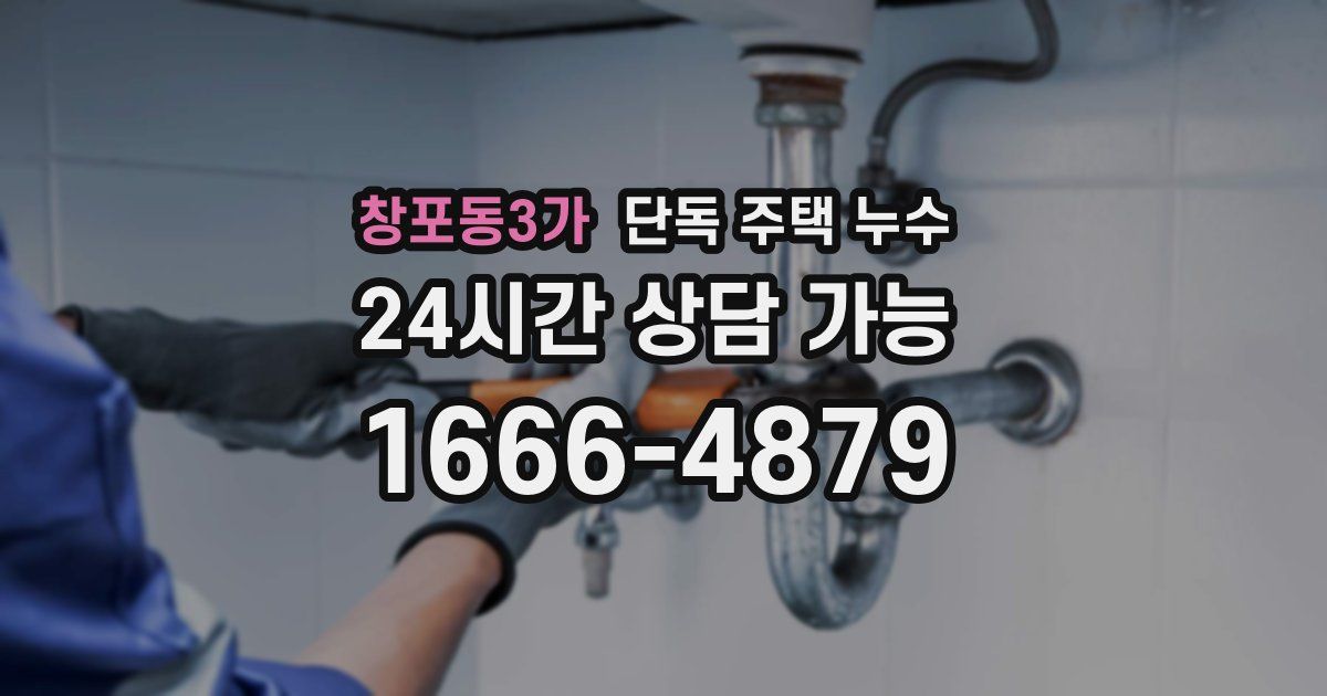 창포동3가 단독 주택 누수