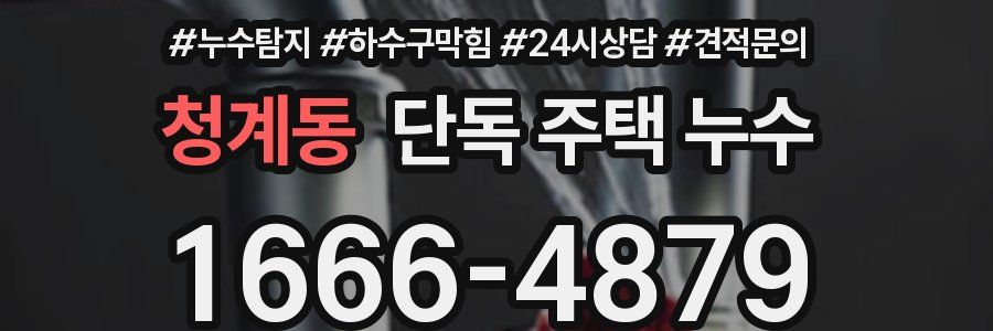 청계동 단독 주택 누수