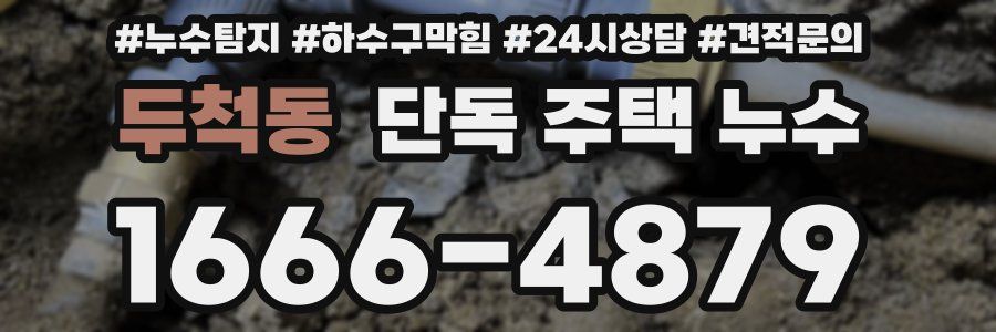 두척동 단독 주택 누수