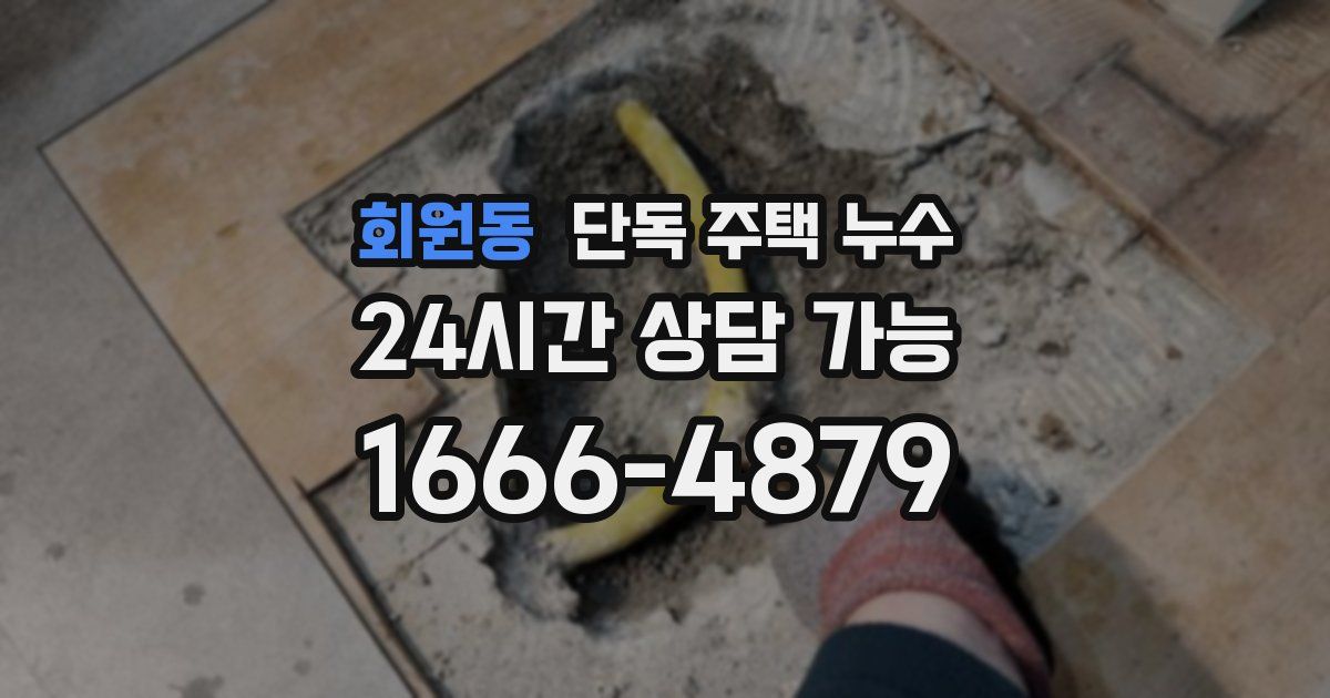 회원동 단독 주택 누수