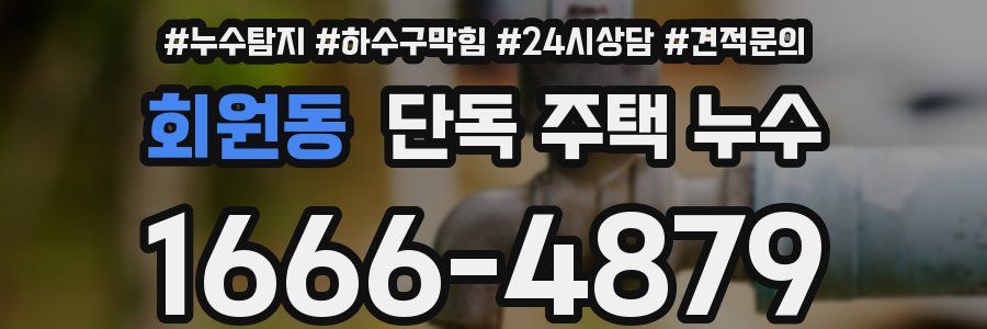 회원동 단독 주택 누수