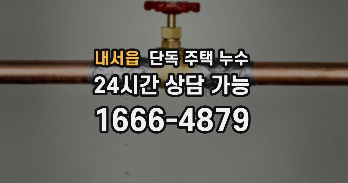 내서읍 단독 주택 누수