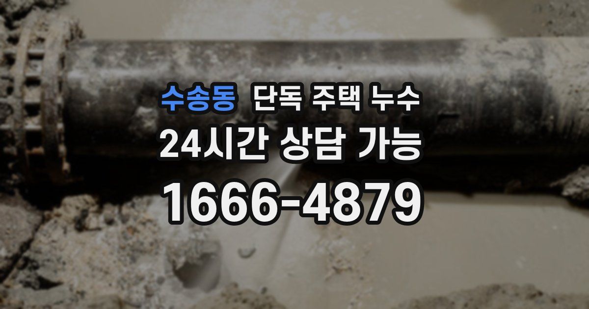 수송동 단독 주택 누수