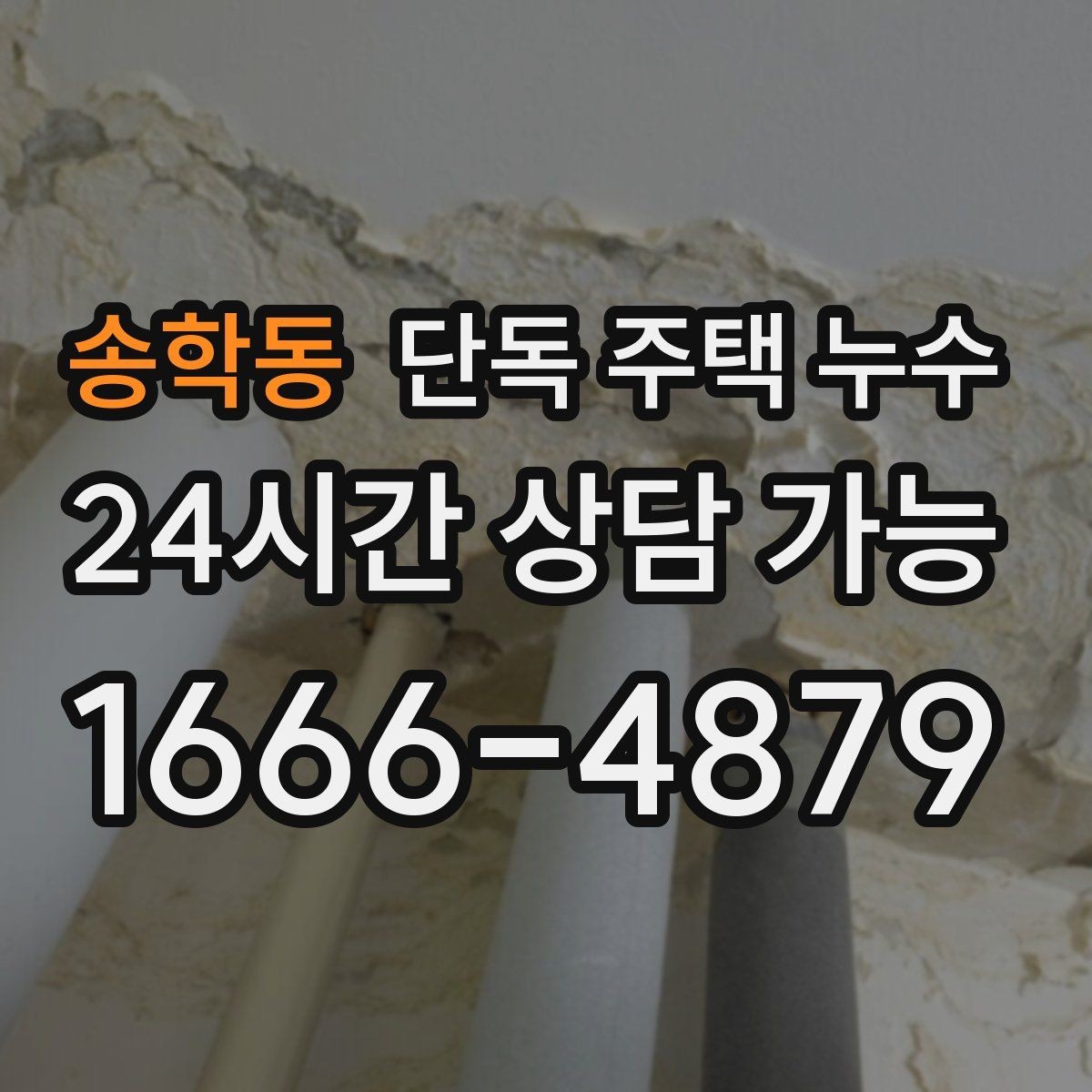 송학동 단독 주택 누수 배관 누수로 수도요금이 늘어날 때