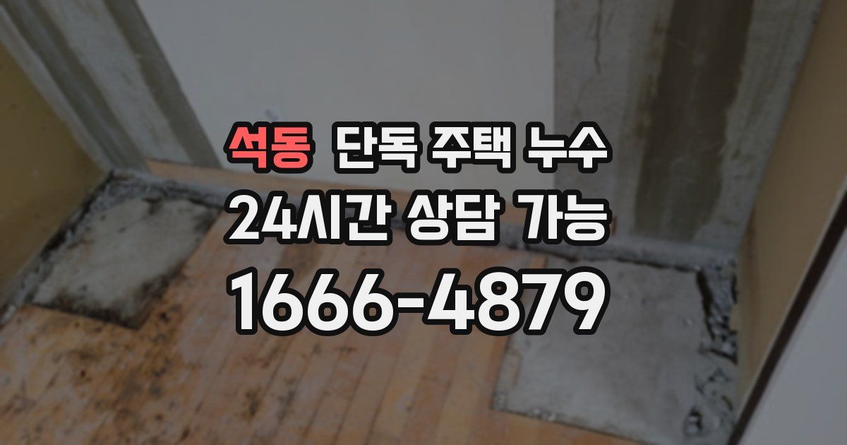 석동 단독 주택 누수