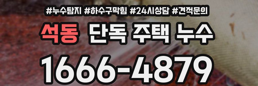 석동 단독 주택 누수