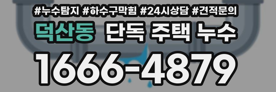 덕산동 단독 주택 누수