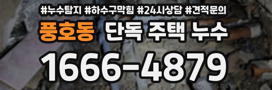 풍호동 단독 주택 누수