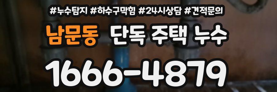 남문동 단독 주택 누수