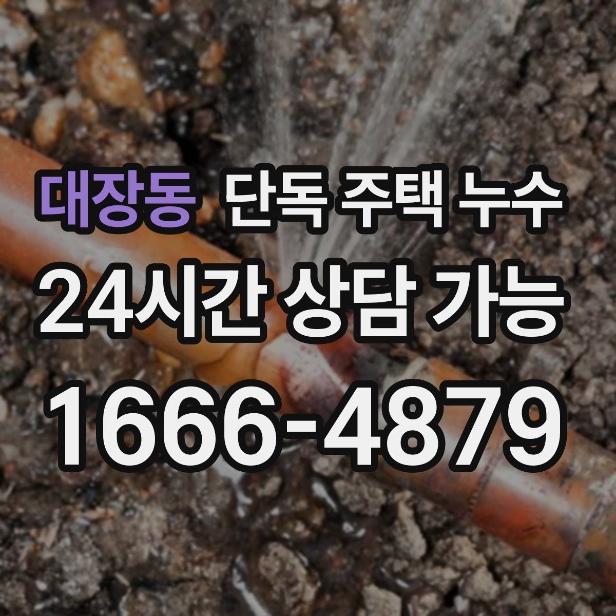대장동 단독 주택 누수 난방 배관 문제로 바닥이 젖는 경우