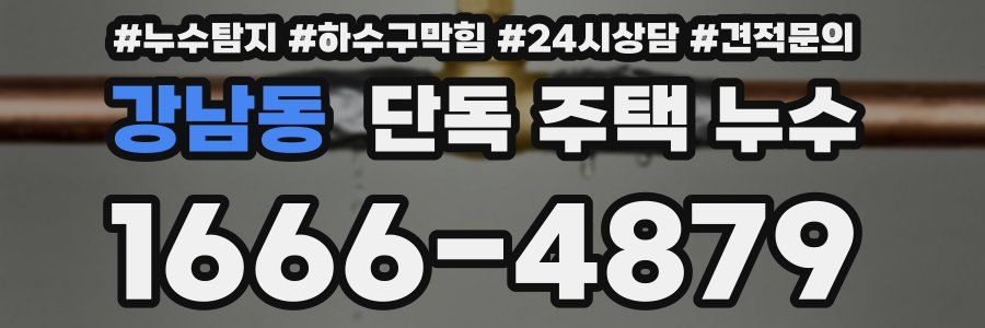 강남동 단독 주택 누수