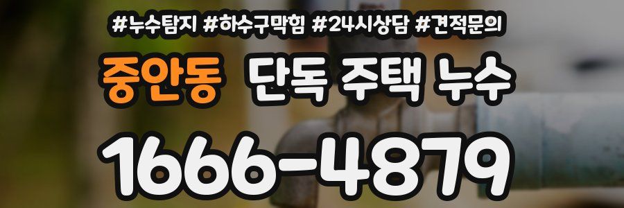 중안동 단독 주택 누수