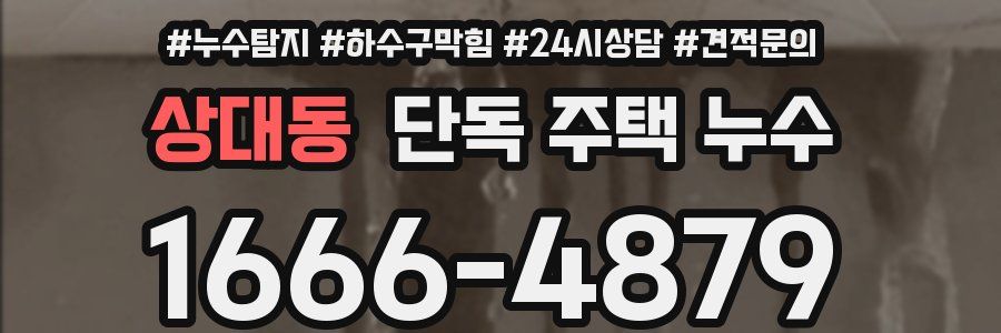 상대동 단독 주택 누수