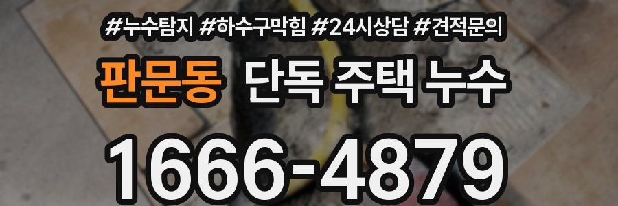 판문동 단독 주택 누수