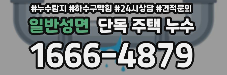 일반성면 단독 주택 누수