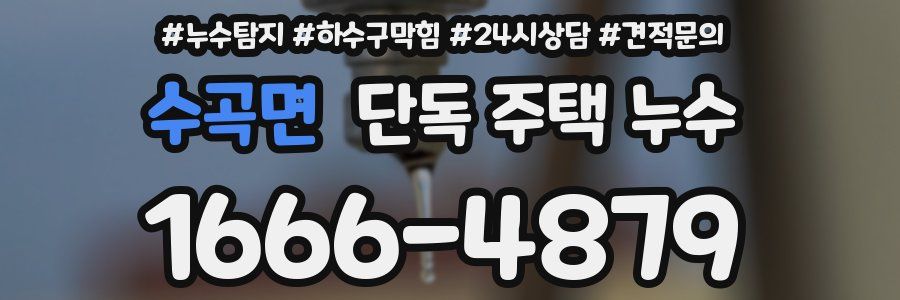 수곡면 단독 주택 누수