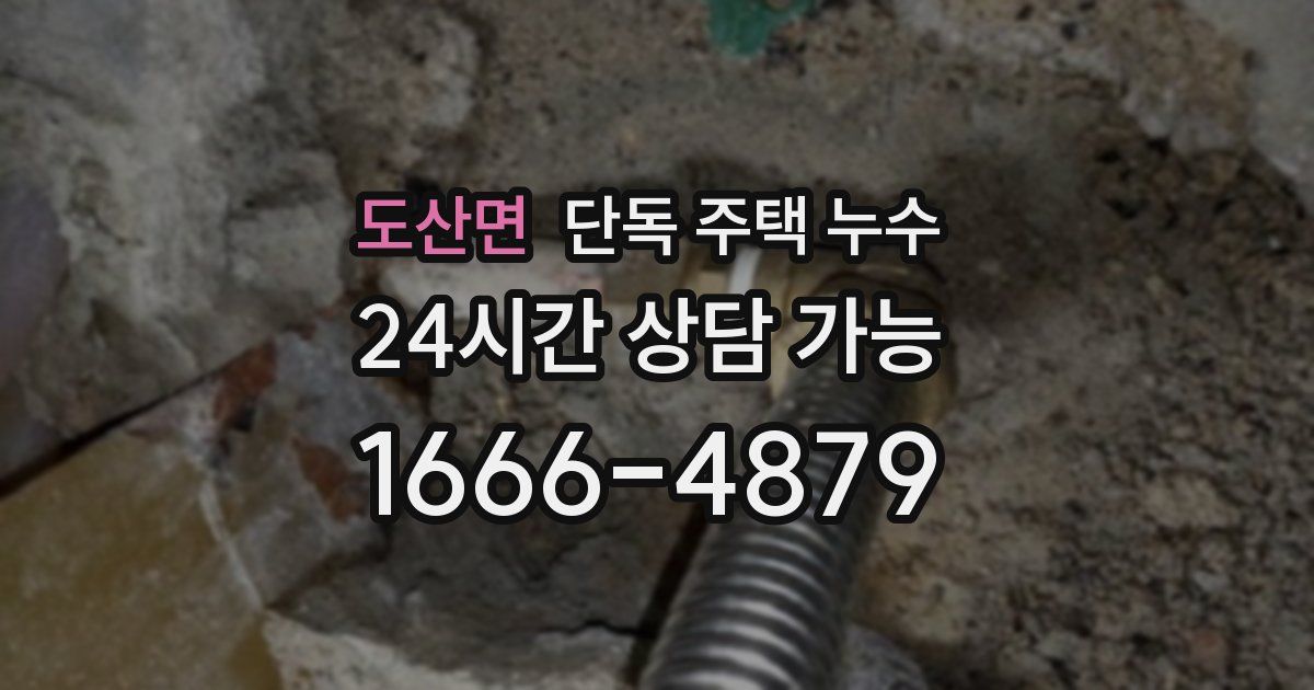 도산면 단독 주택 누수