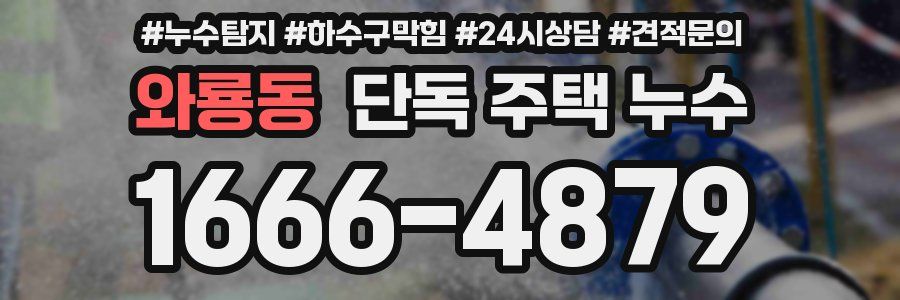 와룡동 단독 주택 누수