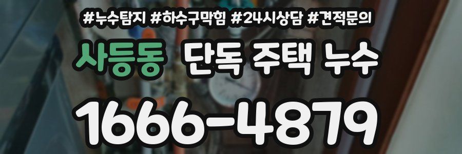사등동 단독 주택 누수