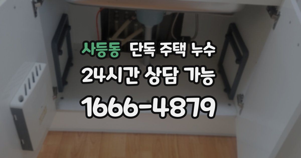 사등동 단독 주택 누수