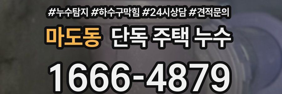 마도동 단독 주택 누수