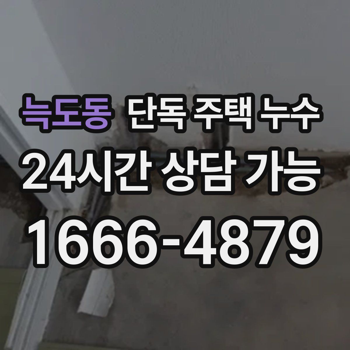 늑도동 단독 주택 누수