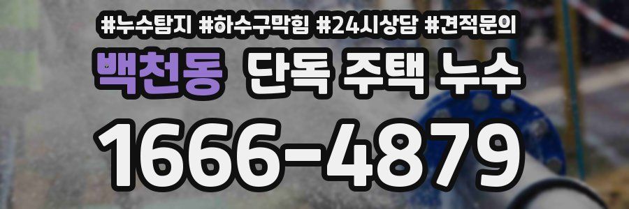 백천동 단독 주택 누수