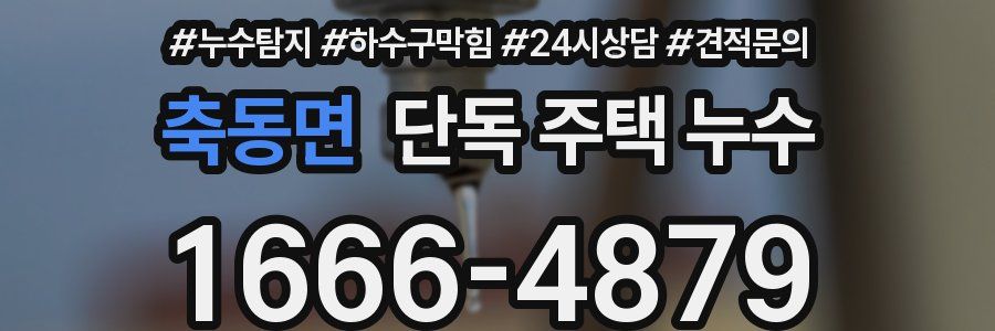 축동면 단독 주택 누수