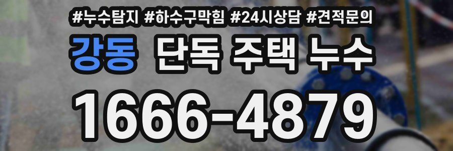 강동 단독 주택 누수