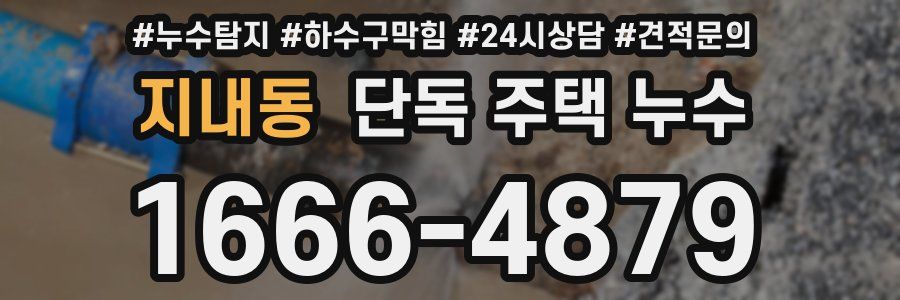 지내동 단독 주택 누수