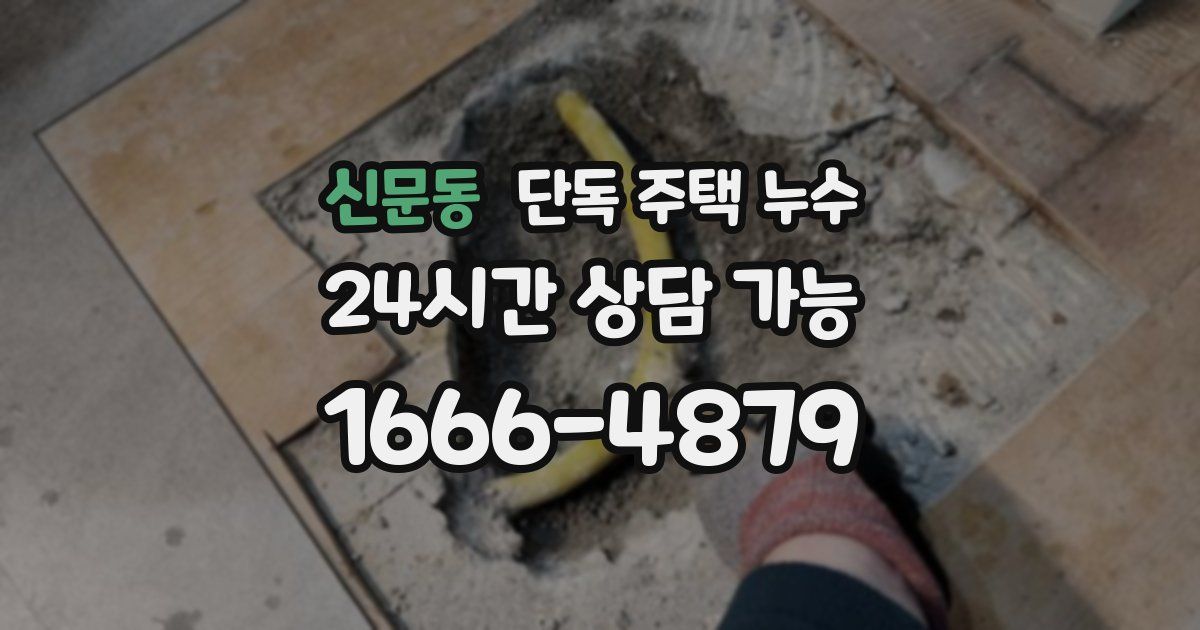 신문동 단독 주택 누수